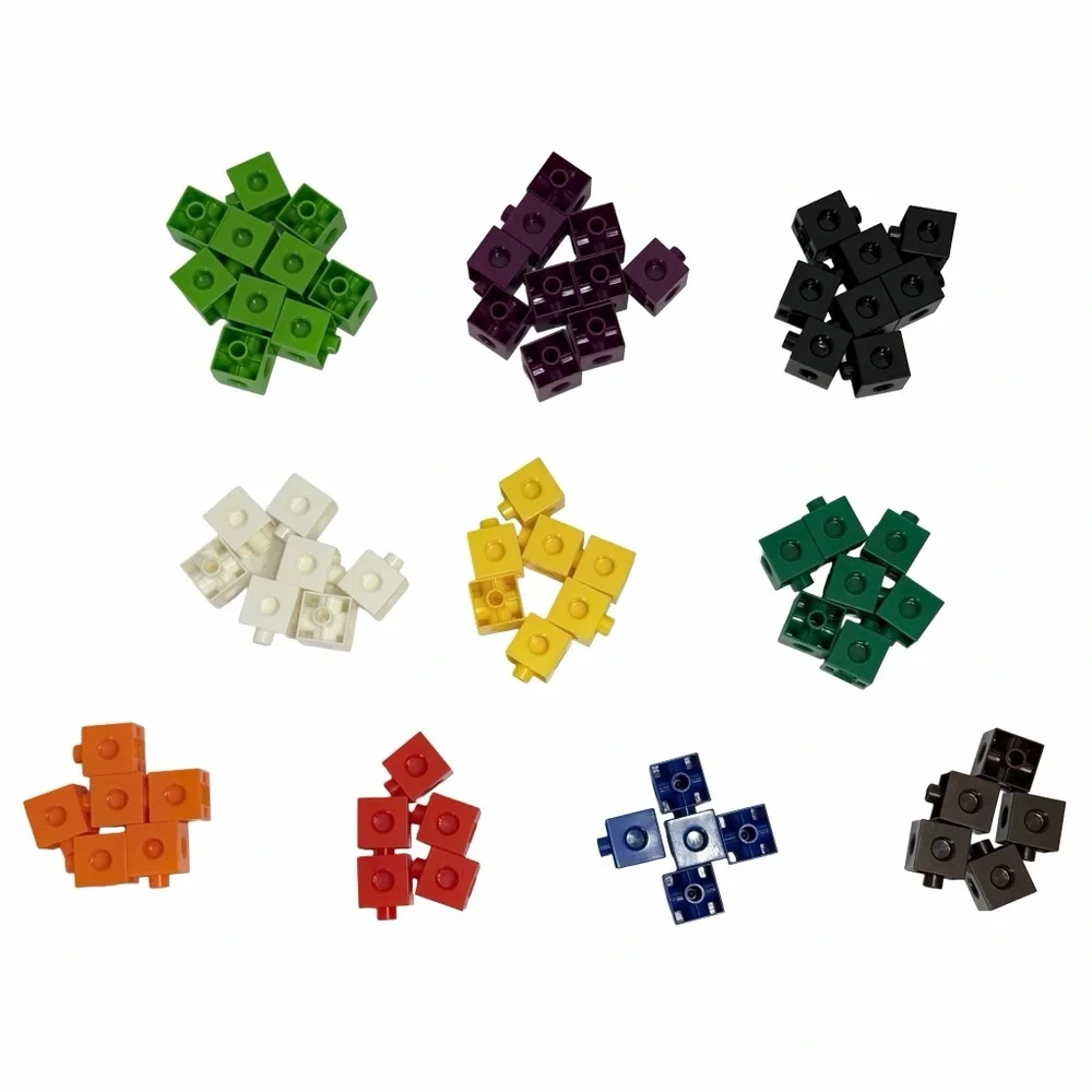 EDX Education Linking Snap Cubes Math Counting Manipulatives 70pc Learning Set